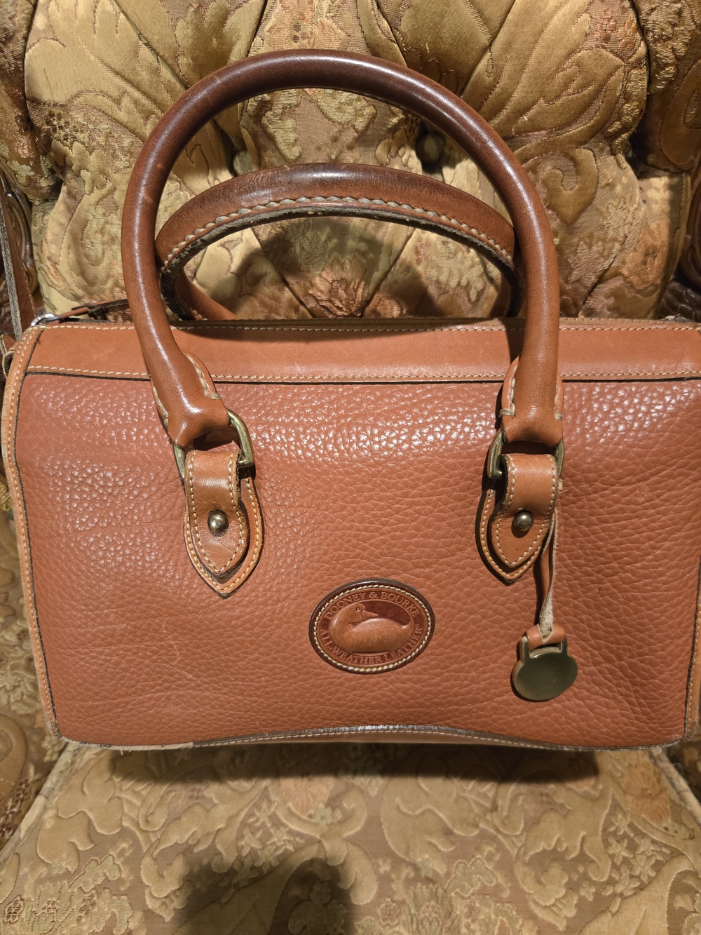 Dooney & Bourke Tan AWL Leather Satchel - Classic Tan. Has Duck Hangtag.